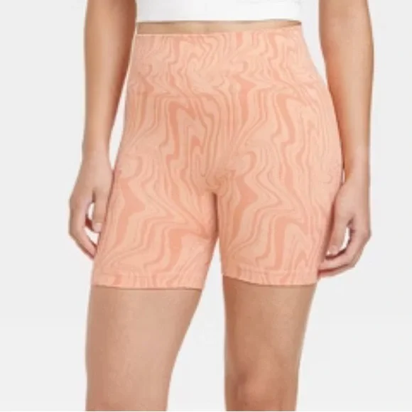 💜 PURPLE Lavender JoyLab Swirl Seamless Bike Shorts 4” 💜 - Picture 3 of 4